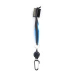Golf Club Brush | Groove Cleaner Brush |  Retractable zip-line Aluminum Carabiner
