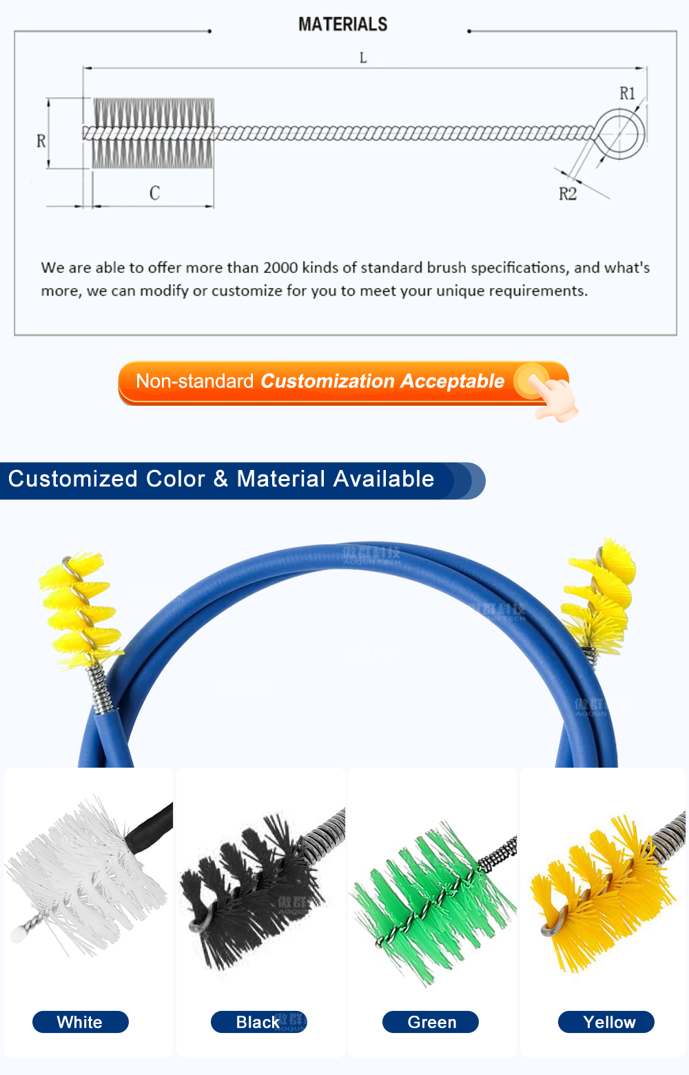 Musical Instrument Cleaning Snake Brush | Piston Hole Cleaning Brushes | Trombone Trumpet Mouthpiece Cleaning Brush