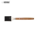Grill Brush and Scraper for Barbecue | Wooden Handle and Replaceable Stainless Steel Bristles Head
