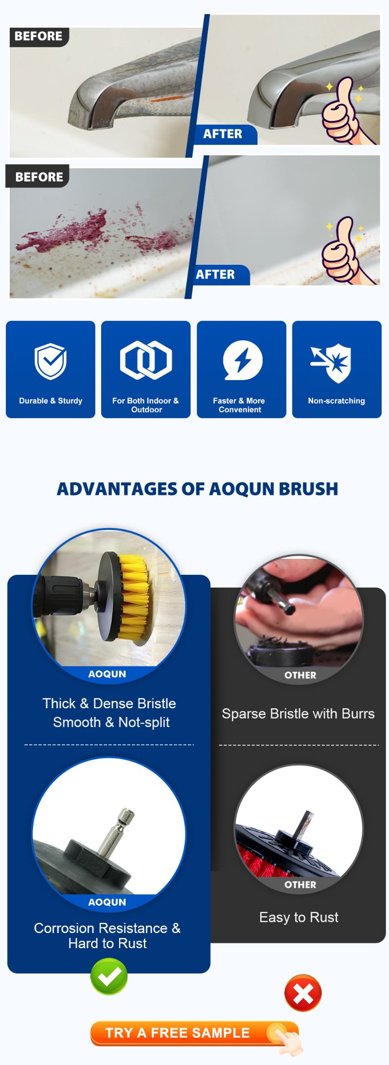 Power Scrubber Brush with Extend Long Attachment