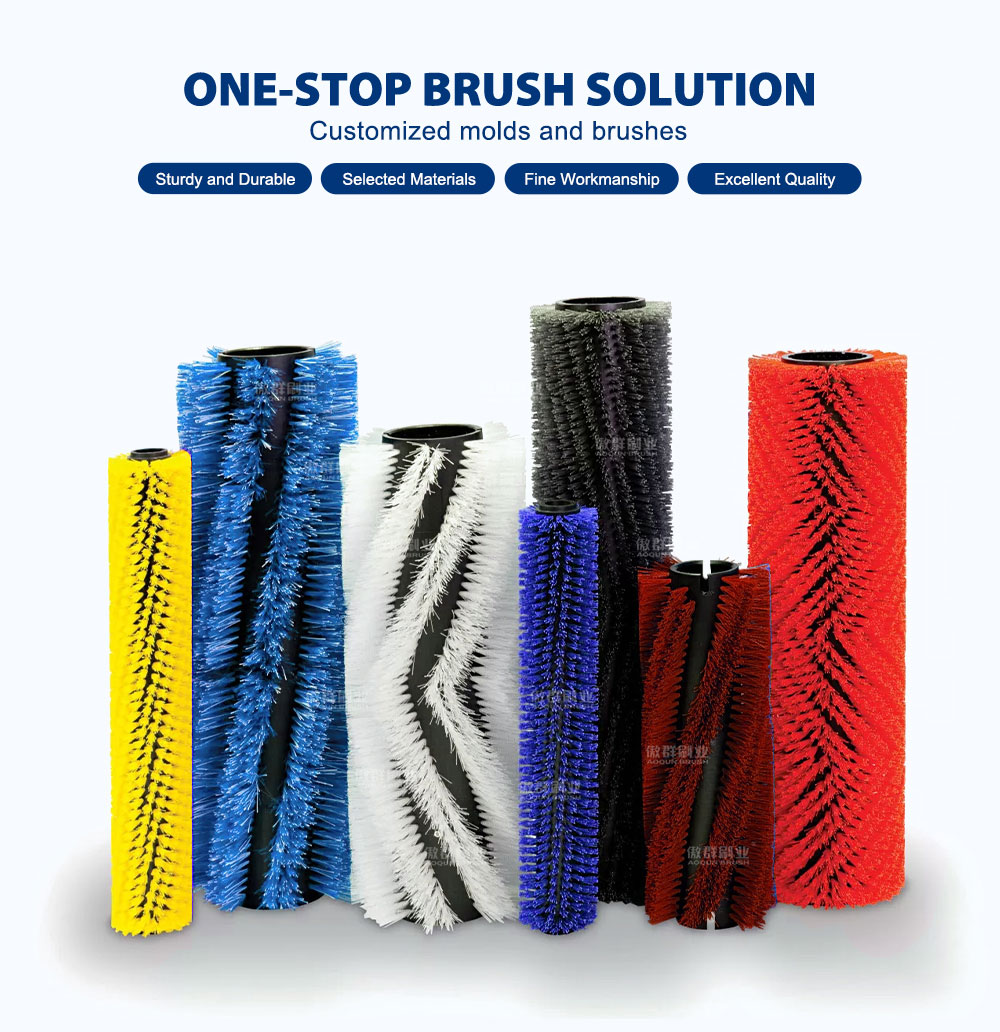 Tufted Cylinder Roller Brush | Fruit Vegetable Brush | Metal Deburring & Polishing | Pharmaceuticals Brushes