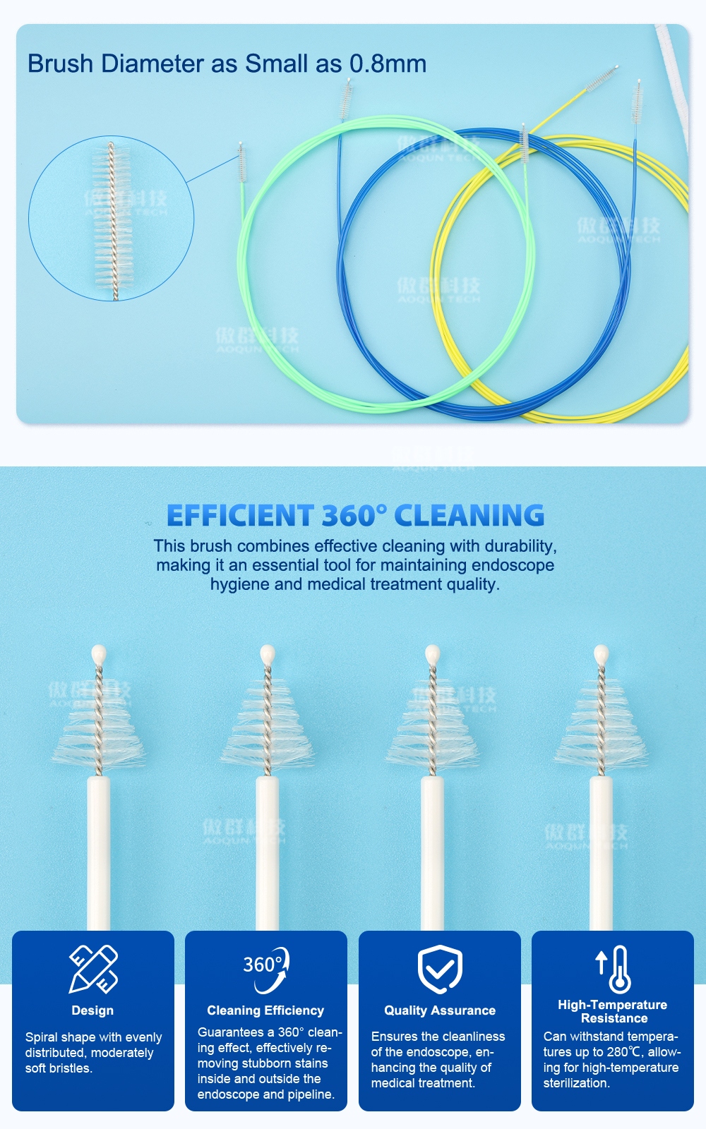 Flexible Endoscope Cleaning Brushes